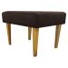 Kit 2 Puff Decorativos Charme Para Sala, Quarto, Recepção Suede Marrom Pé Castanho - Clique E Decore