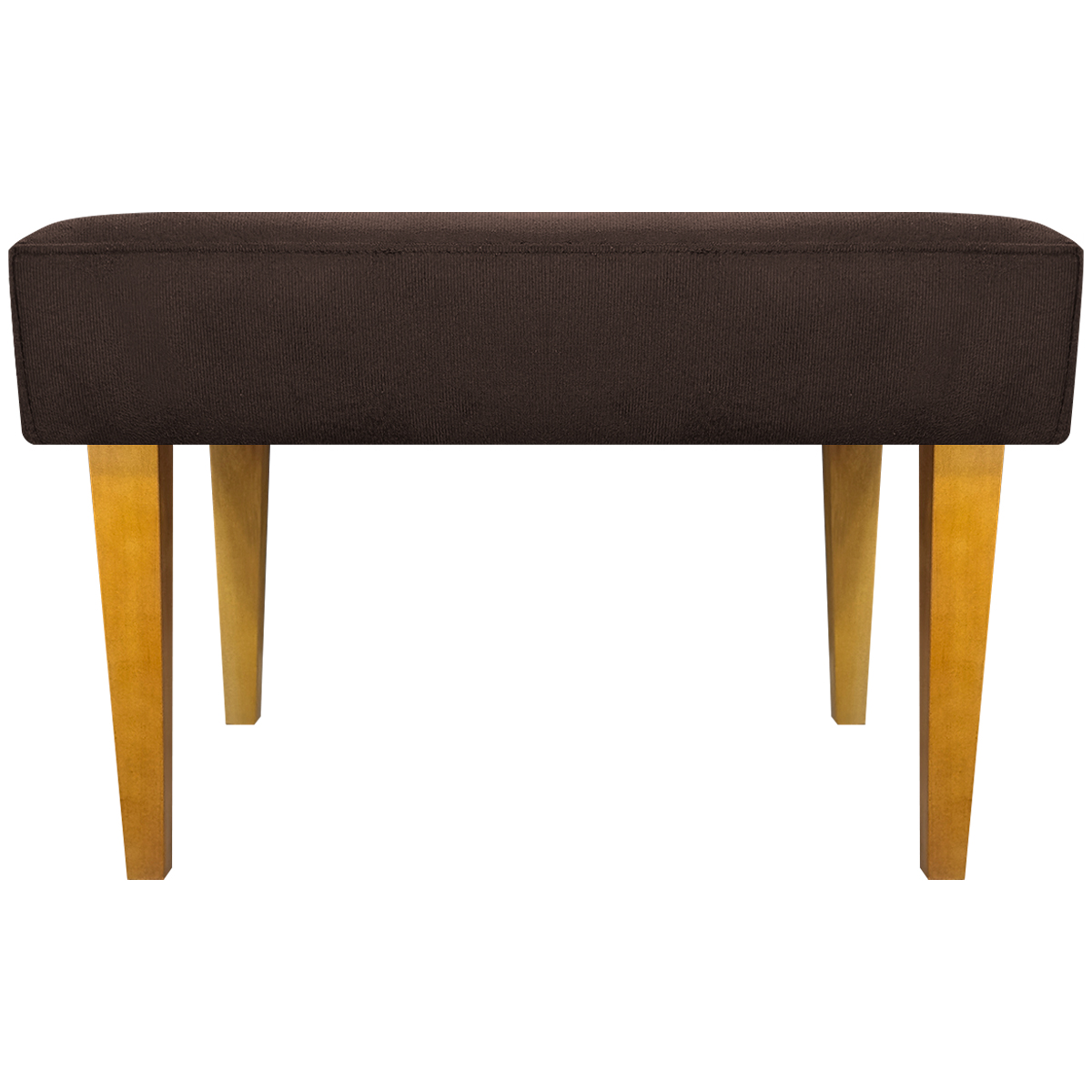 Kit 2 Puff Decorativos Charme Para Sala, Quarto, Recepção Suede Marrom Pé Castanho - Clique E Decore