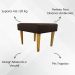Kit 2 Puff Decorativos Charme Para Sala, Quarto, Recepção Suede Marrom Pé Castanho - Clique E Decore
