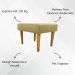 Kit 2 Puff Decorativos Charme Para Sala, Quarto, Recepção Suede Nude Pé Castanho - Clique E Decore