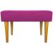 Kit 2 Puff Decorativos Charme Para Sala, Quarto, Recepção Suede Pink Pé Castanho - Clique E Decore
