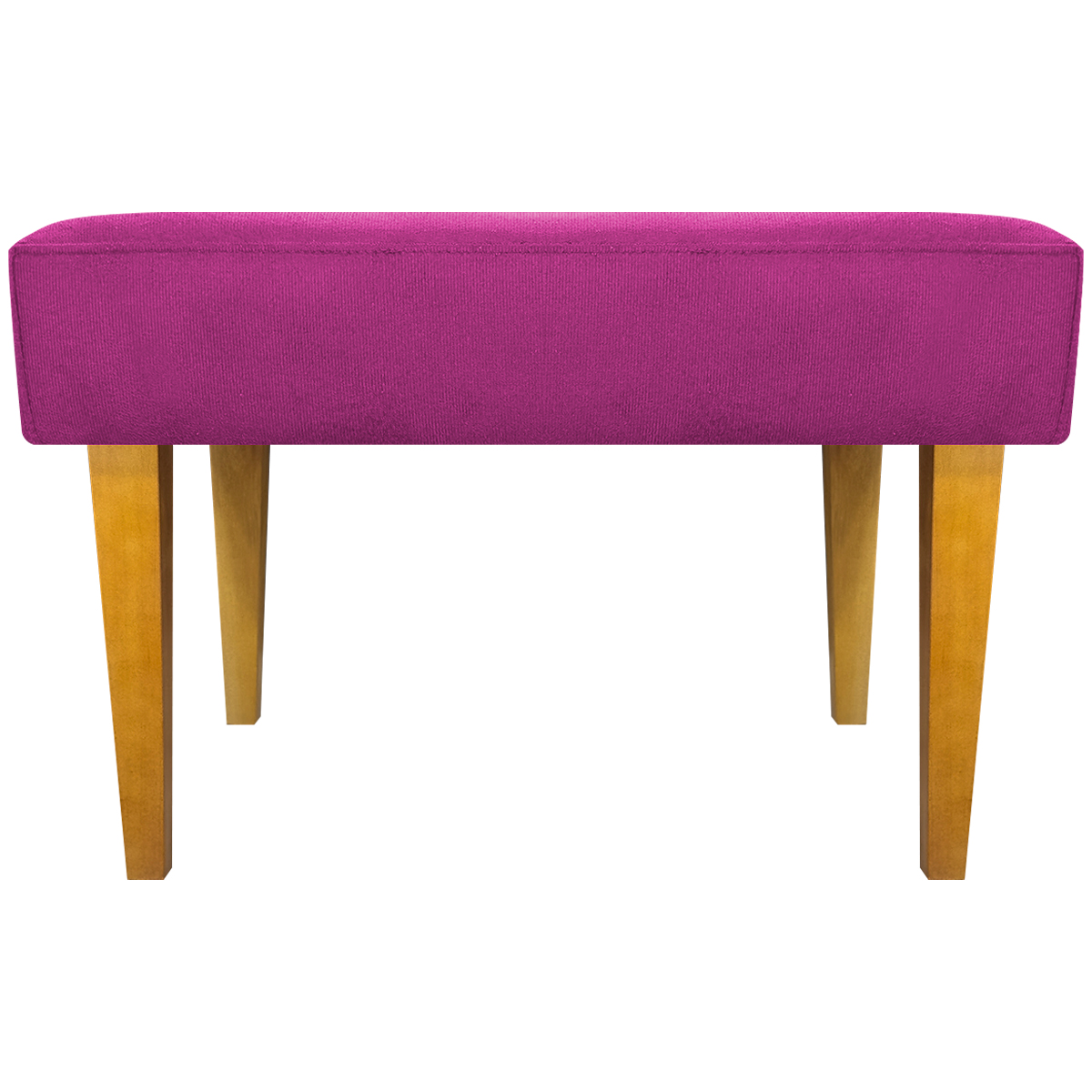 Kit 2 Puff Decorativos Charme Para Sala, Quarto, Recepção Suede Pink Pé Castanho - Clique E Decore