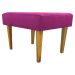 Kit 2 Puff Decorativos Charme Para Sala, Quarto, Recepção Suede Pink Pé Castanho - Clique E Decore