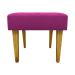 Kit 2 Puff Decorativos Charme Para Sala, Quarto, Recepção Suede Pink Pé Castanho - Clique E Decore
