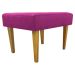 Kit 2 Puff Decorativos Charme Para Sala, Quarto, Recepção Suede Pink Pé Castanho - Clique E Decore