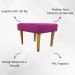 Kit 2 Puff Decorativos Charme Para Sala, Quarto, Recepção Suede Pink Pé Castanho - Clique E Decore