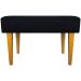 Kit 2 Puff Decorativos Charme Para Sala, Quarto, Recepção Suede Preto Pé Castanho - Clique E Decore