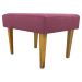 Kit 2 Puff Decorativos Charme Para Sala, Quarto, Recepção Suede Rosé Pé Castanho - Clique E Decore