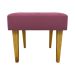 Kit 2 Puff Decorativos Charme Para Sala, Quarto, Recepção Suede Rosé Pé Castanho - Clique E Decore