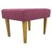 Kit 2 Puff Decorativos Charme Para Sala, Quarto, Recepção Suede Rosé Pé Castanho - Clique E Decore