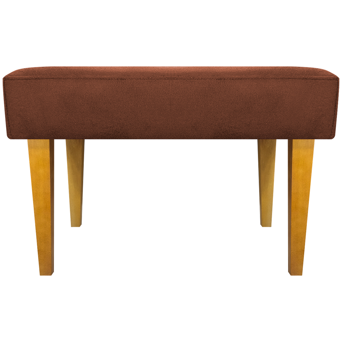 Kit 2 Puff Decorativos Charme Para Sala, Quarto, Recepção Suede Terracota Pé Castanho - Clique E Decore