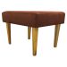 Kit 2 Puff Decorativos Charme Para Sala, Quarto, Recepção Suede Terracota Pé Castanho - Clique E Decore