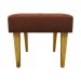 Kit 2 Puff Decorativos Charme Para Sala, Quarto, Recepção Suede Terracota Pé Castanho - Clique E Decore