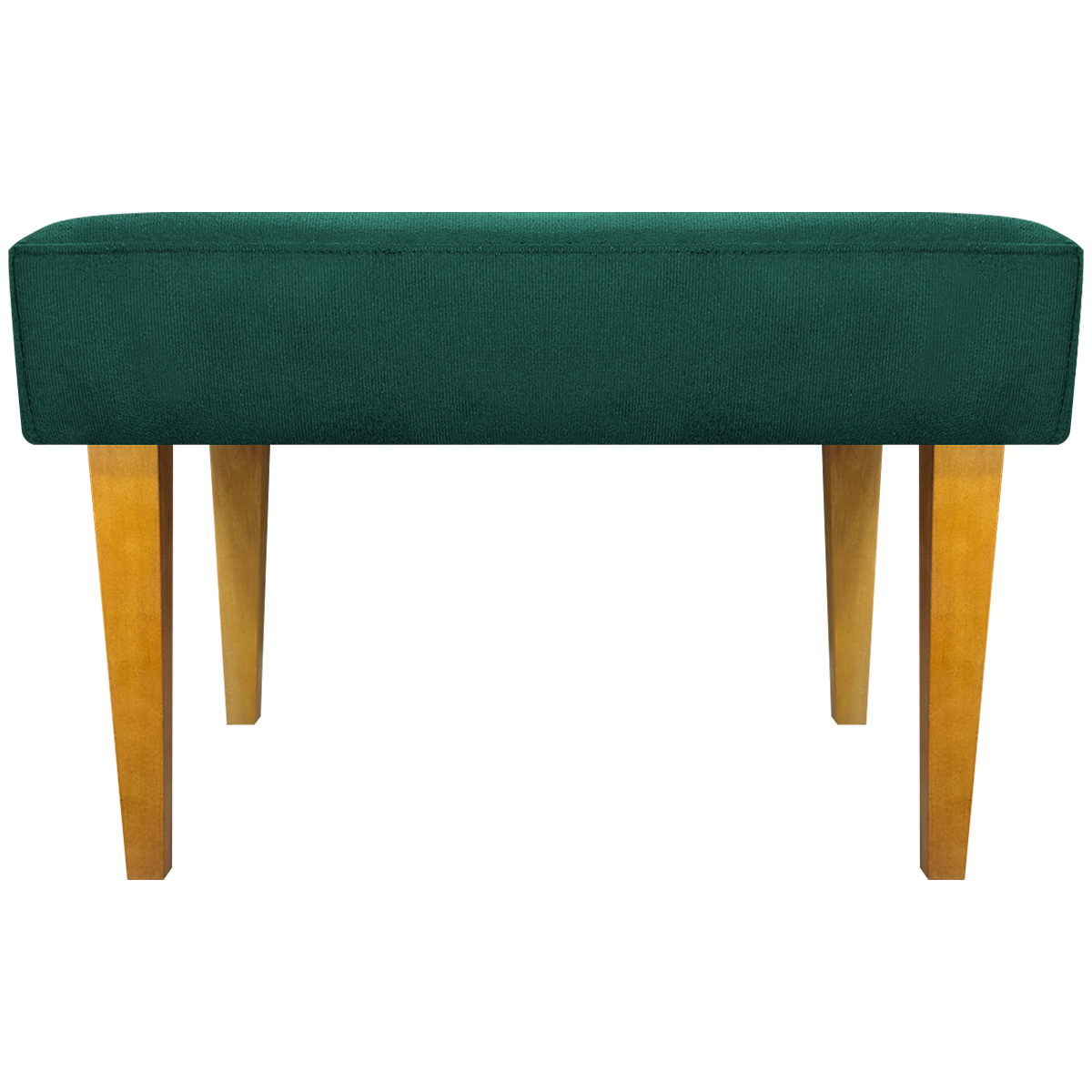 Kit 2 Puff Decorativos Charme Para Sala, Quarto, Recepção Suede Verde Pé Castanho - Clique E Decore