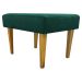 Kit 2 Puff Decorativos Charme Para Sala, Quarto, Recepção Suede Verde Pé Castanho - Clique E Decore