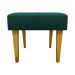 Kit 2 Puff Decorativos Charme Para Sala, Quarto, Recepção Suede Verde Pé Castanho - Clique E Decore