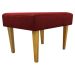 Kit 2 Puff Decorativos Charme Para Sala, Quarto, Recepção Suede Vermelho Pé Castanho - Clique E Decore