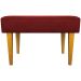 Kit 2 Puff Decorativos Charme Para Sala, Quarto, Recepção Suede Vermelho Pé Castanho - Clique E Decore