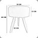 Kit 2 Puff Decorativos Para Sala, Quarto, Manicure Redondo Suede Azul Turquesa Pé Castanho - Clique E Decore