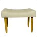 Kit 2 Puff Decorativos Para Sala, Quarto, Penteadeira Requinte Suede Bege Pé Castanho - Clique E Decore