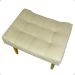 Kit 2 Puff Decorativos Para Sala, Quarto, Penteadeira Requinte Suede Bege Pé Castanho - Clique E Decore
