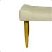 Kit 2 Puff Decorativos Para Sala, Quarto, Penteadeira Requinte Suede Bege Pé Castanho - Clique E Decore