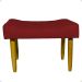 Kit 2 Puff Decorativos Para Sala, Quarto, Penteadeira Requinte Suede Bordo Pé Castanho - Clique E Decore