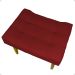 Kit 2 Puff Decorativos Para Sala, Quarto, Penteadeira Requinte Suede Bordo Pé Castanho - Clique E Decore