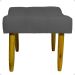 Kit 2 Puff Decorativos Para Sala, Quarto, Penteadeira Requinte Suede Cinza Pé Castanho - Clique E Decore