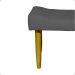 Kit 2 Puff Decorativos Para Sala, Quarto, Penteadeira Requinte Suede Cinza Pé Castanho - Clique E Decore