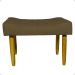 Kit 2 Puff Decorativos Para Sala, Quarto, Penteadeira Requinte Suede Marrom Pé Castanho - Clique E Decore
