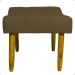 Kit 2 Puff Decorativos Para Sala, Quarto, Penteadeira Requinte Suede Marrom Pé Castanho - Clique E Decore