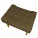 Kit 2 Puff Decorativos Para Sala, Quarto, Penteadeira Requinte Suede Marrom Pé Castanho - Clique E Decore