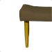Kit 2 Puff Decorativos Para Sala, Quarto, Penteadeira Requinte Suede Marrom Pé Castanho - Clique E Decore