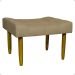 Kit 2 Puff Decorativos Para Sala, Quarto, Penteadeira Requinte Suede Nude Pé Castanho - Clique E Decore