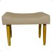 Kit 2 Puff Decorativos Para Sala, Quarto, Penteadeira Requinte Suede Nude Pé Castanho - Clique E Decore