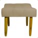 Kit 2 Puff Decorativos Para Sala, Quarto, Penteadeira Requinte Suede Nude Pé Castanho - Clique E Decore