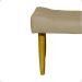 Kit 2 Puff Decorativos Para Sala, Quarto, Penteadeira Requinte Suede Nude Pé Castanho - Clique E Decore