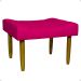 Kit 2 Puff Decorativos Para Sala, Quarto, Penteadeira Requinte Suede Pink Pé Castanho - Clique E Decore