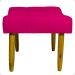 Kit 2 Puff Decorativos Para Sala, Quarto, Penteadeira Requinte Suede Pink Pé Castanho - Clique E Decore
