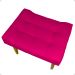 Kit 2 Puff Decorativos Para Sala, Quarto, Penteadeira Requinte Suede Pink Pé Castanho - Clique E Decore