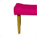 Kit 2 Puff Decorativos Para Sala, Quarto, Penteadeira Requinte Suede Pink Pé Castanho - Clique E Decore