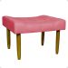 Kit 2 Puff Decorativos Para Sala, Quarto, Penteadeira Requinte Suede Rosé Pé Castanho - Clique E Decore