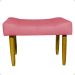 Kit 2 Puff Decorativos Para Sala, Quarto, Penteadeira Requinte Suede Rosé Pé Castanho - Clique E Decore