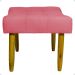 Kit 2 Puff Decorativos Para Sala, Quarto, Penteadeira Requinte Suede Rosé Pé Castanho - Clique E Decore