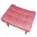Kit 2 Puff Decorativos Para Sala, Quarto, Penteadeira Requinte Suede Rosé Pé Castanho - Clique E Decore