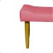 Kit 2 Puff Decorativos Para Sala, Quarto, Penteadeira Requinte Suede Rosé Pé Castanho - Clique E Decore
