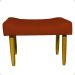 Kit 2 Puff Decorativos Para Sala, Quarto, Penteadeira Requinte Suede Terracota Pé Castanho - Clique E Decore