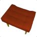 Kit 2 Puff Decorativos Para Sala, Quarto, Penteadeira Requinte Suede Terracota Pé Castanho - Clique E Decore