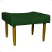 Kit 2 Puff Decorativos Para Sala, Quarto, Penteadeira Requinte Suede Verde Pé Castanho - Clique E Decore